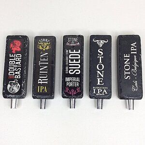 Lot of 5‎ Stone Brewing Tap Handles Suede RuinTen Porter Double Bastard